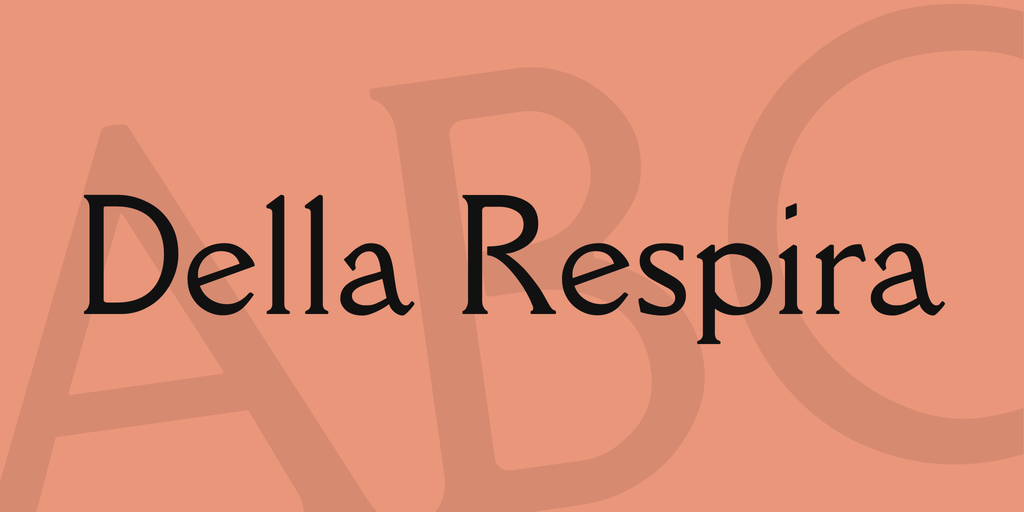 Пример шрифта Della Respira #1