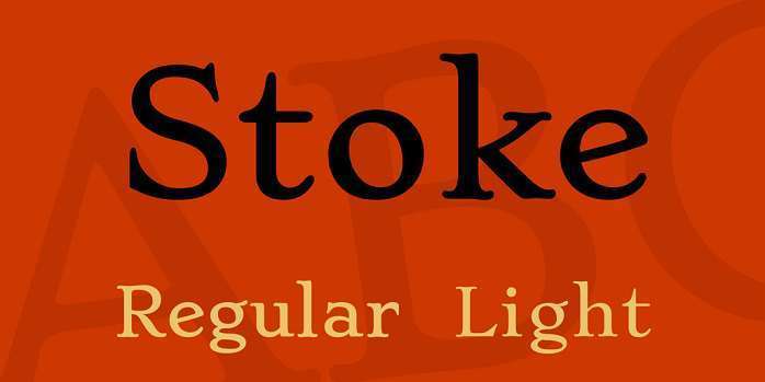 Пример шрифта Stoke #1