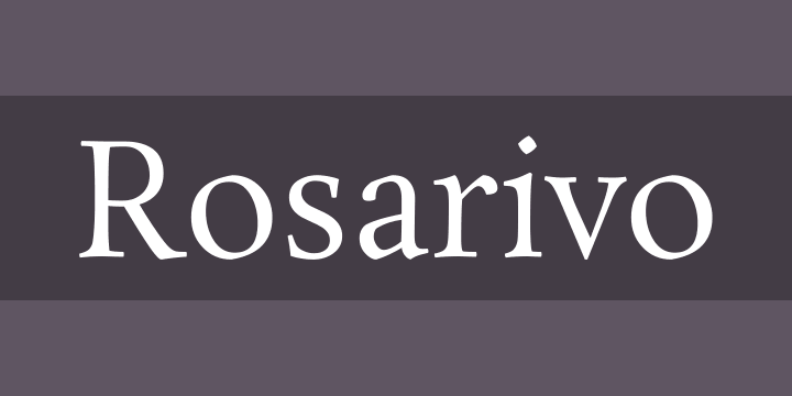 Пример шрифта Rosarivo #1