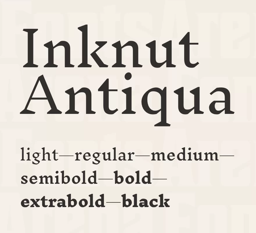 Пример шрифта Inknut Antiqua #1