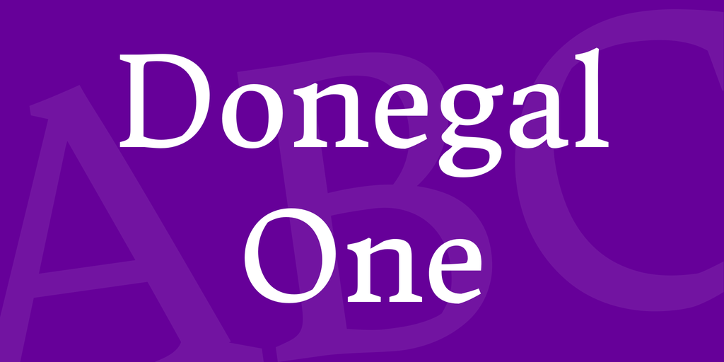Пример шрифта Donegal One #1