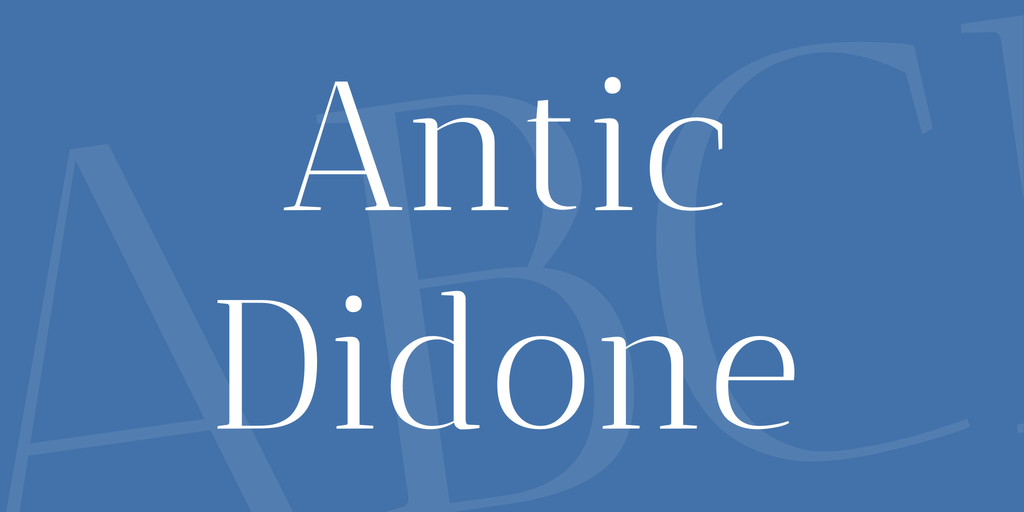 Пример шрифта Antic Didone #1