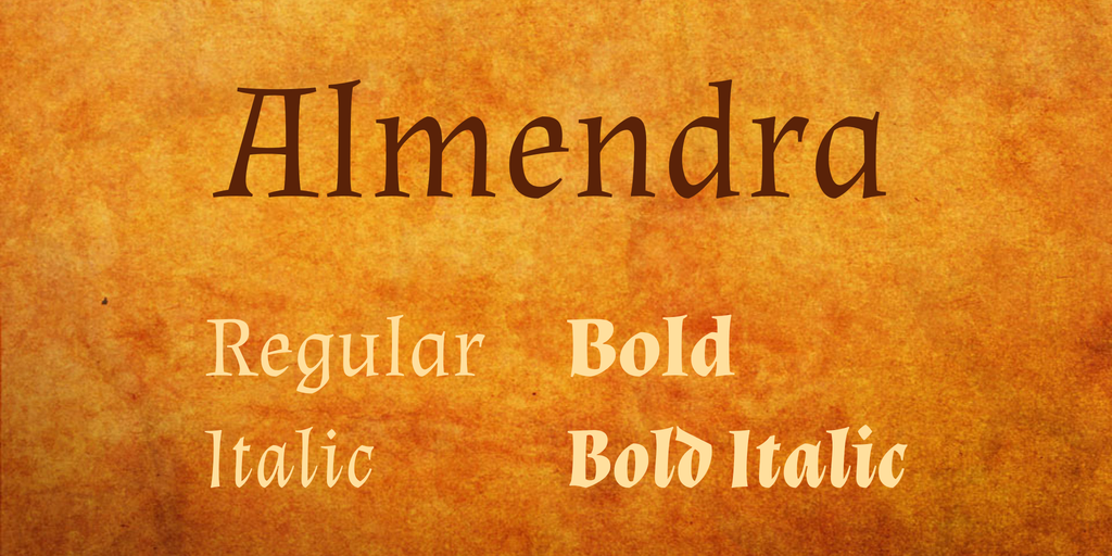 Пример шрифта Almendra #1