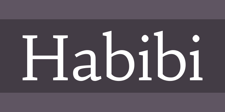 Пример шрифта Habibi #1