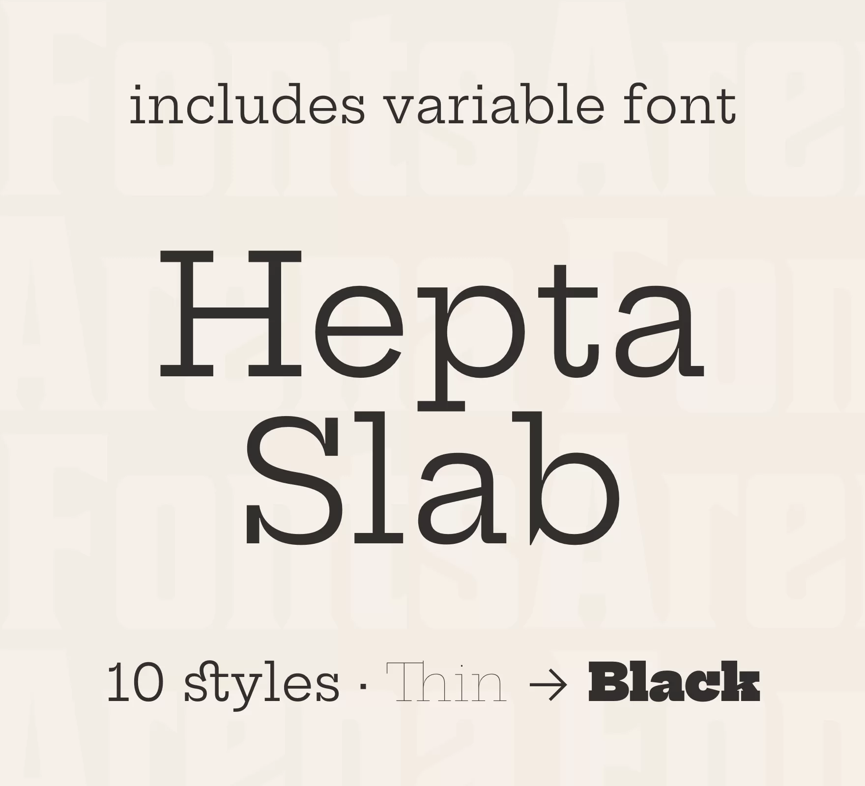 Пример шрифта Hepta Slab #1