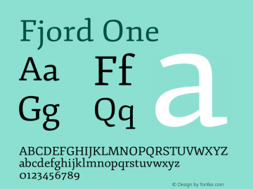 Пример шрифта Fjord One #1