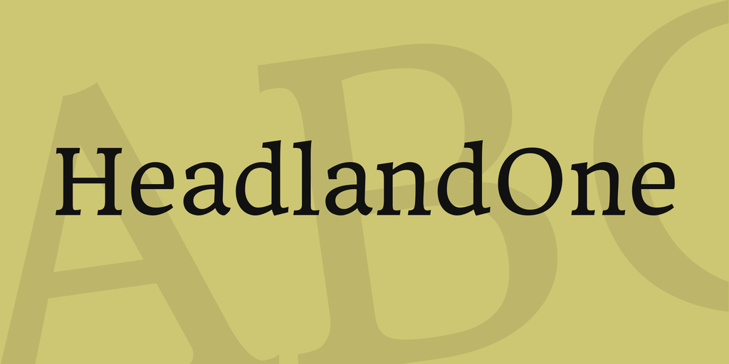 Пример шрифта Headland One #1