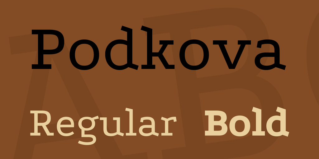 Пример шрифта Podkova #1