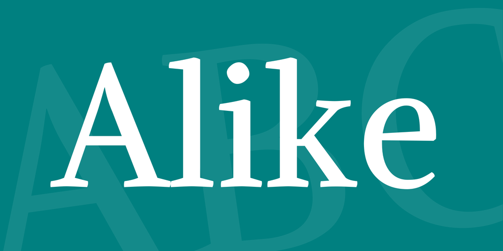 Пример шрифта Alike #1