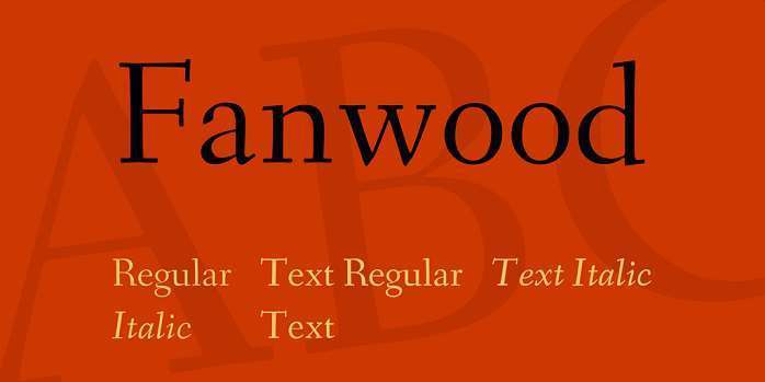 Пример шрифта Fanwood Text #1