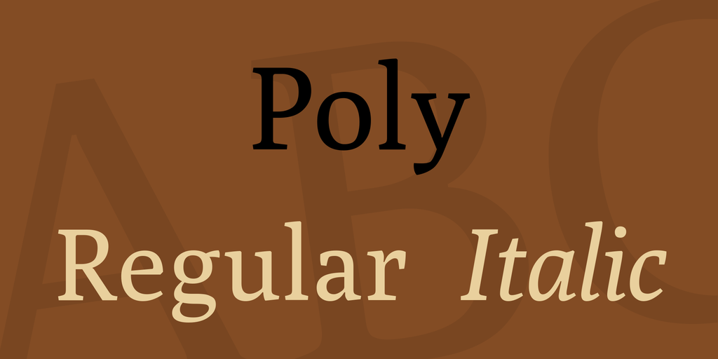 Пример шрифта Poly #1