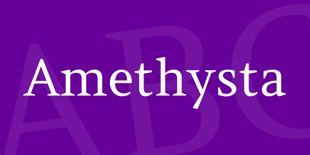 Пример шрифта Amethysta #1