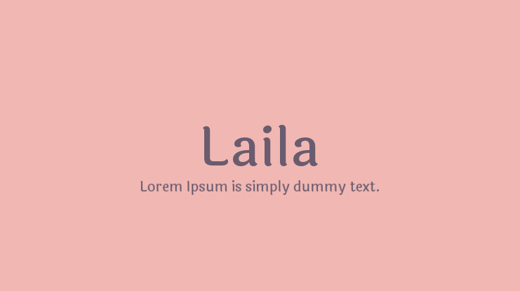 Пример шрифта Laila #1