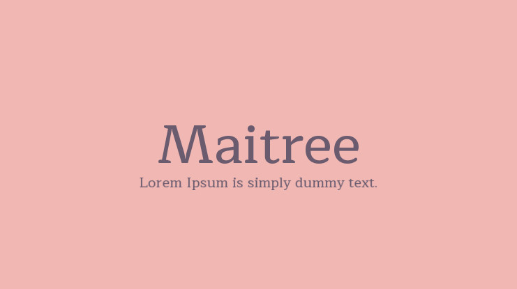 Пример шрифта Maitree #1