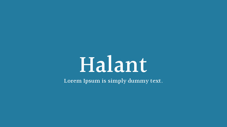 Пример шрифта Halant #1