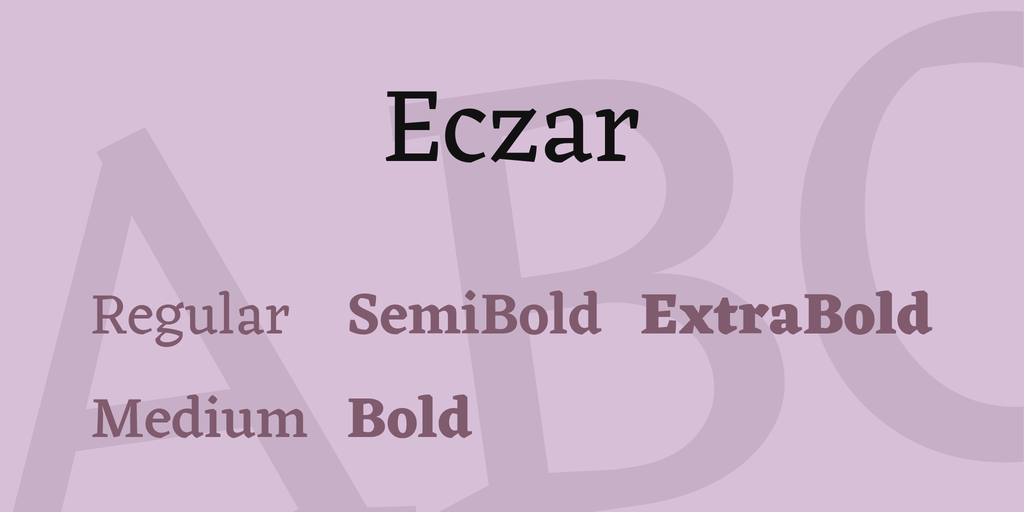 Пример шрифта Eczar #1