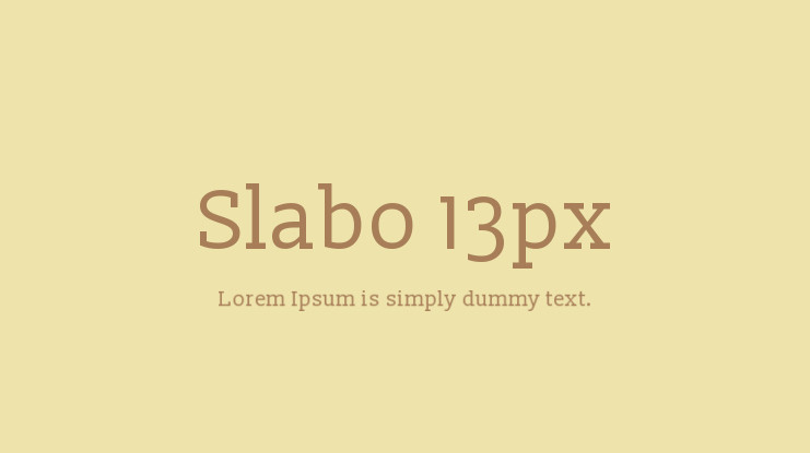 Пример шрифта Slabo 13px #1