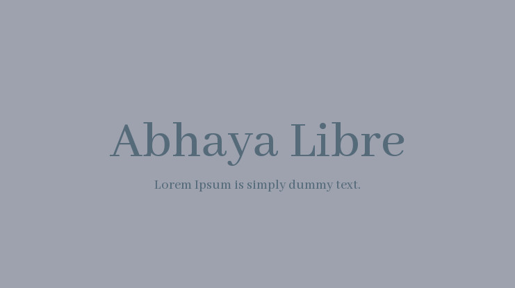 Пример шрифта Abhaya Libre #1