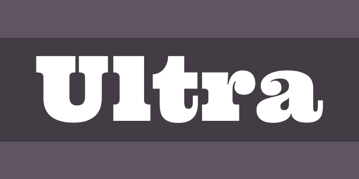 Пример шрифта Ultra #1