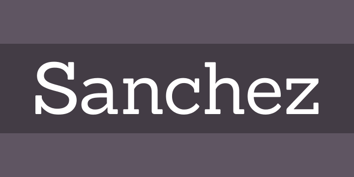 Пример шрифта Sanchez #1