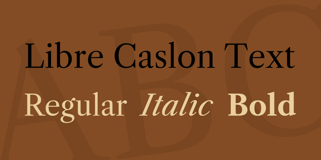 Пример шрифта Libre Caslon Text #1
