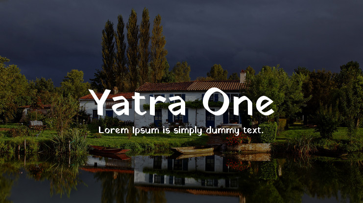 Пример шрифта Yatra One #1