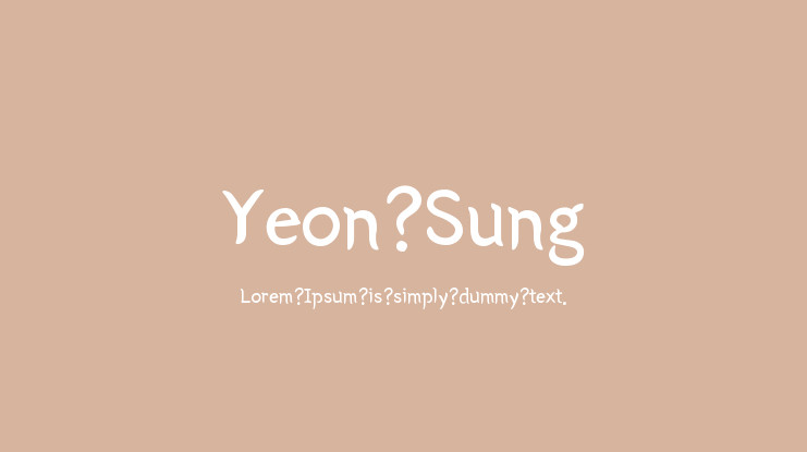 Пример шрифта Yeon Sung #1
