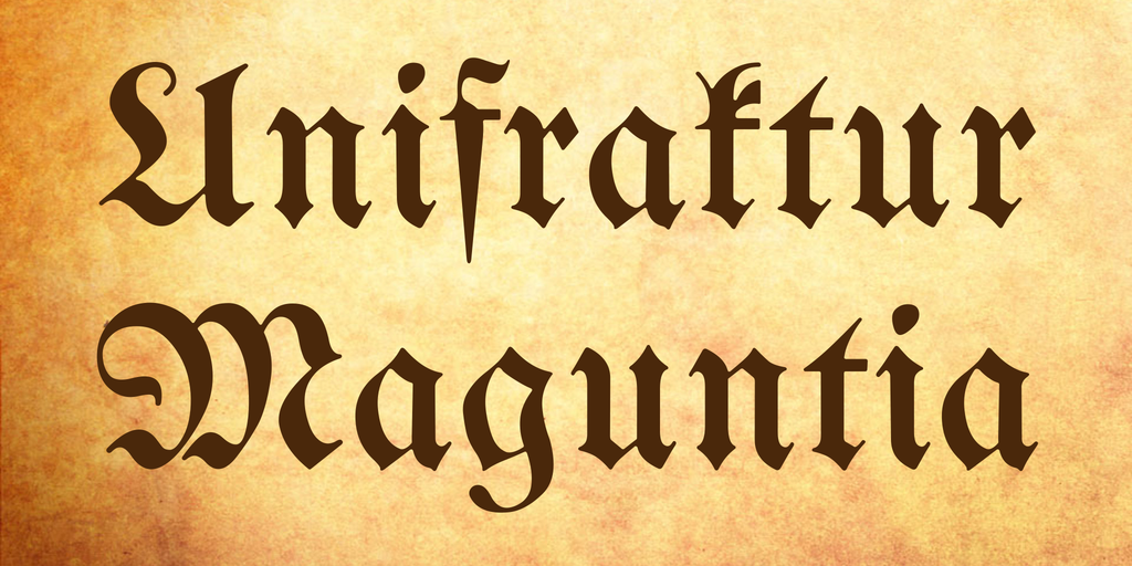 Пример шрифта UnifrakturMaguntia #1