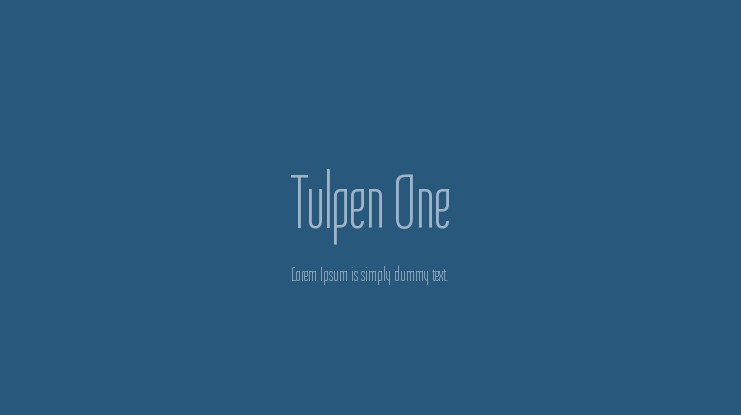 Пример шрифта Tulpen One #1