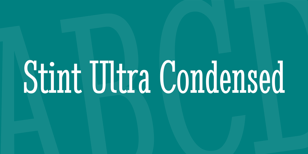 Пример шрифта Stint Ultra Condensed #1