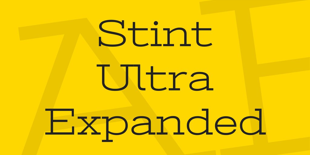 Пример шрифта Stint Ultra Expanded #1