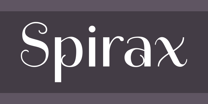 Пример шрифта Spirax #1