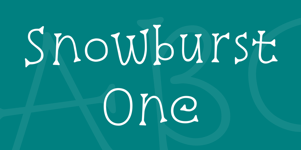Пример шрифта Snowburst One #1