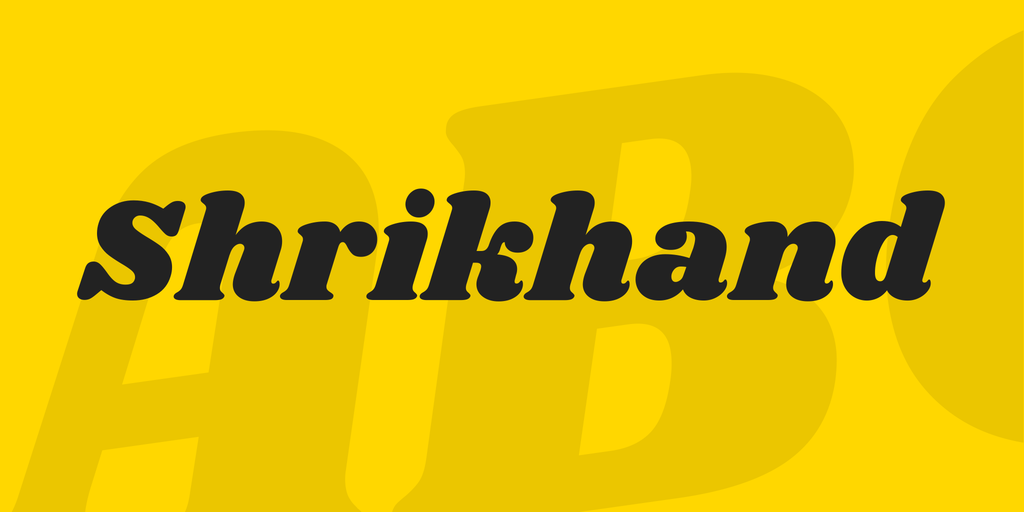 Пример шрифта Shrikhand #1