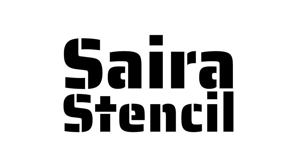 Пример шрифта Saira Stencil One #1