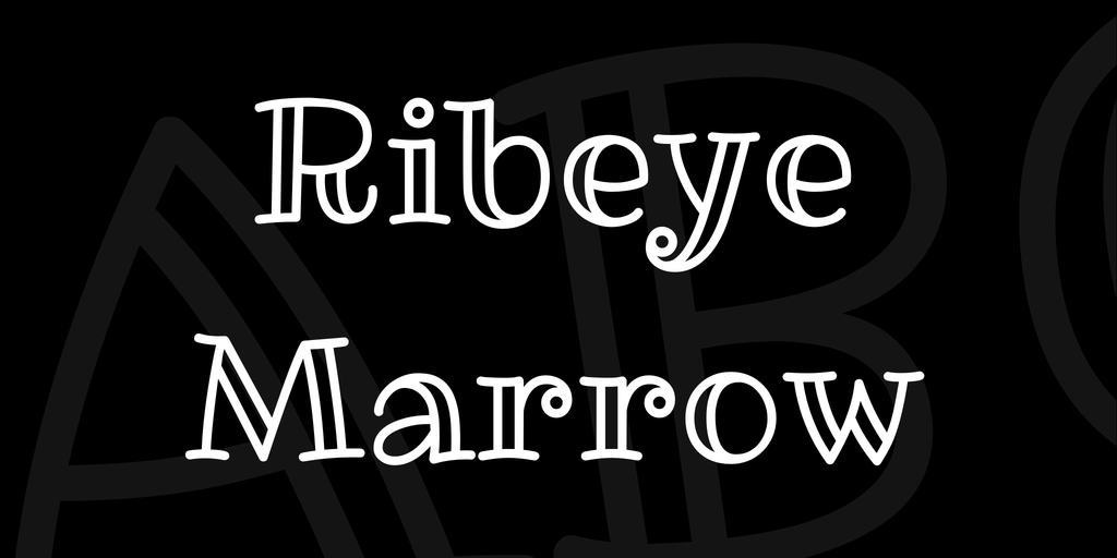 Пример шрифта Ribeye Marrow #1