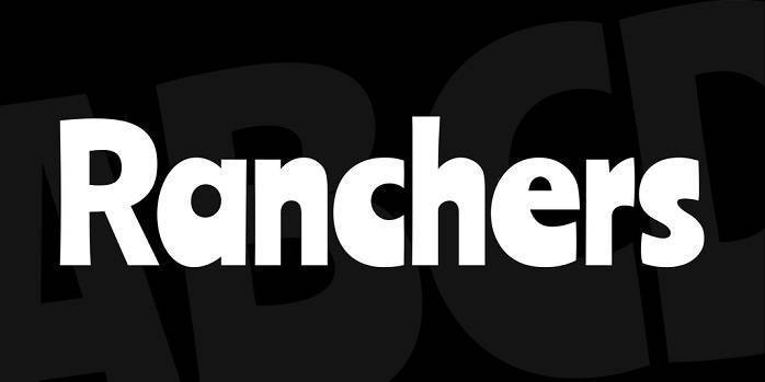 Пример шрифта Ranchers #1
