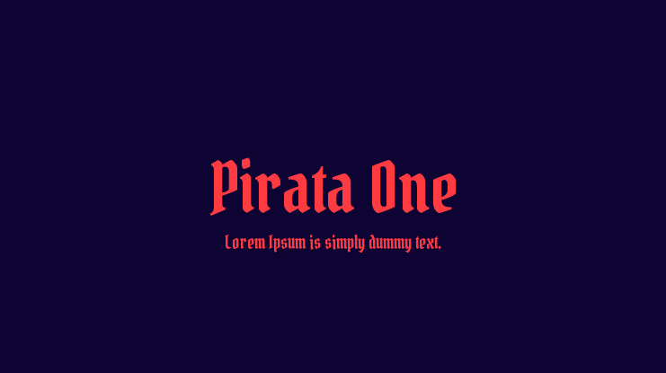 Пример шрифта Pirata One #1
