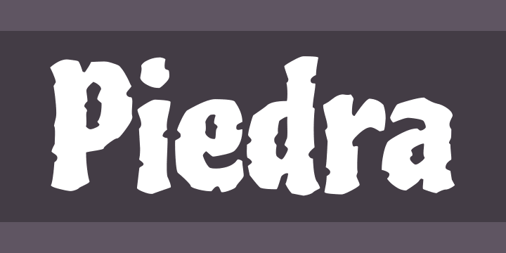 Пример шрифта Piedra #1