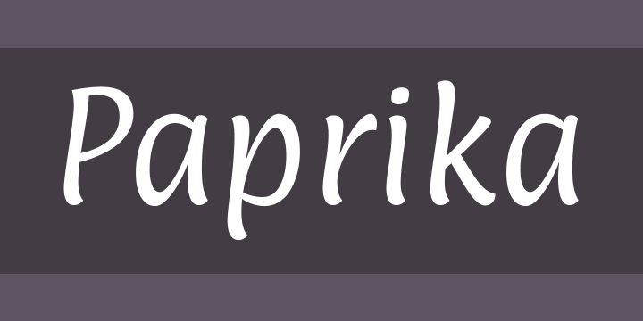 Пример шрифта Paprika #1