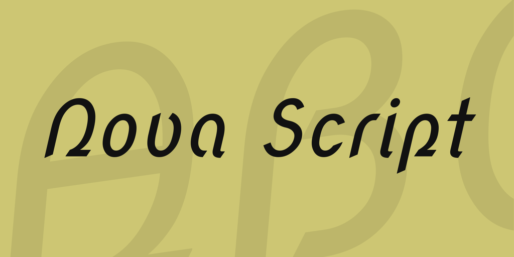 Пример шрифта Nova Script #1