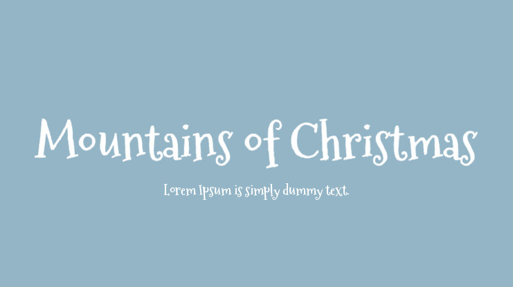 Пример шрифта Mountains of Christmas #1