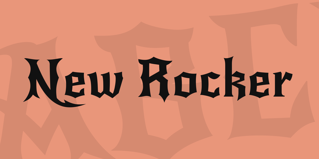 Пример шрифта New Rocker #1