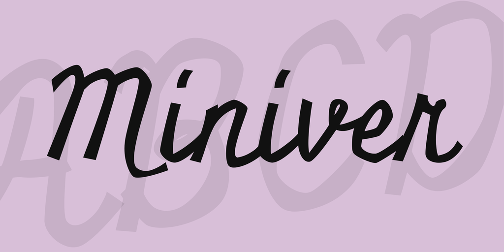Пример шрифта Miniver #1