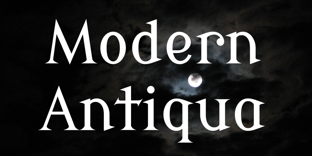 Пример шрифта Modern Antiqua #1
