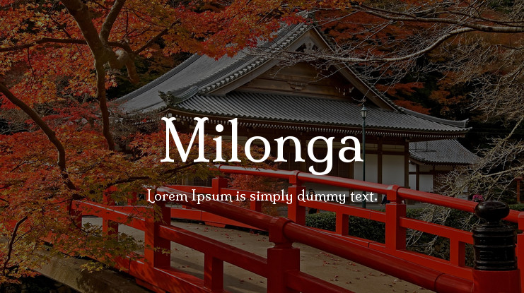 Пример шрифта Milonga #1