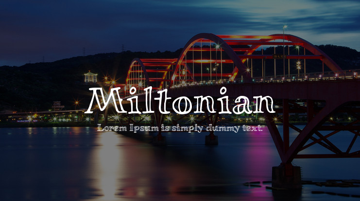 Пример шрифта Miltonian #1