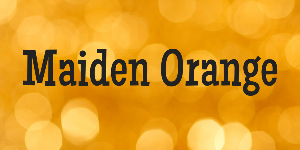 Пример шрифта Maiden Orange #1