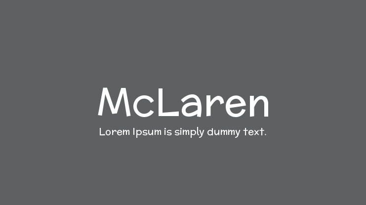 Пример шрифта McLaren #1