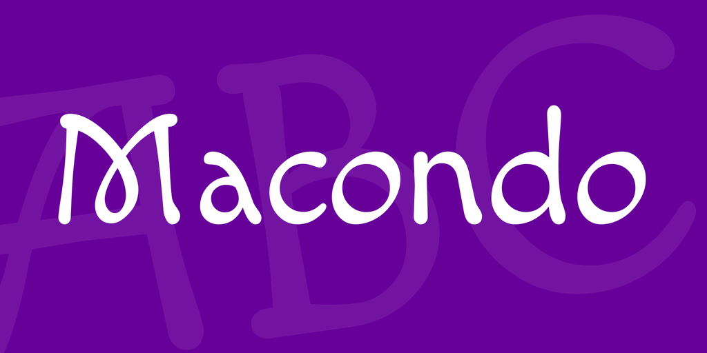 Пример шрифта Macondo #1